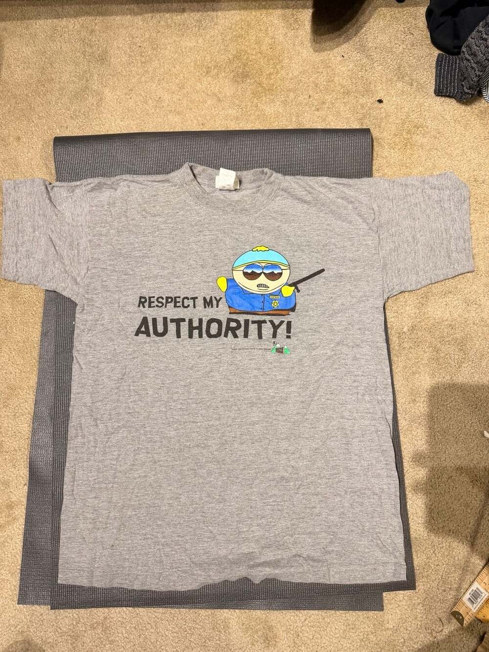 Vintage 1999 South Park Cartman Respect My Authority Graphic T-Shirt XL
